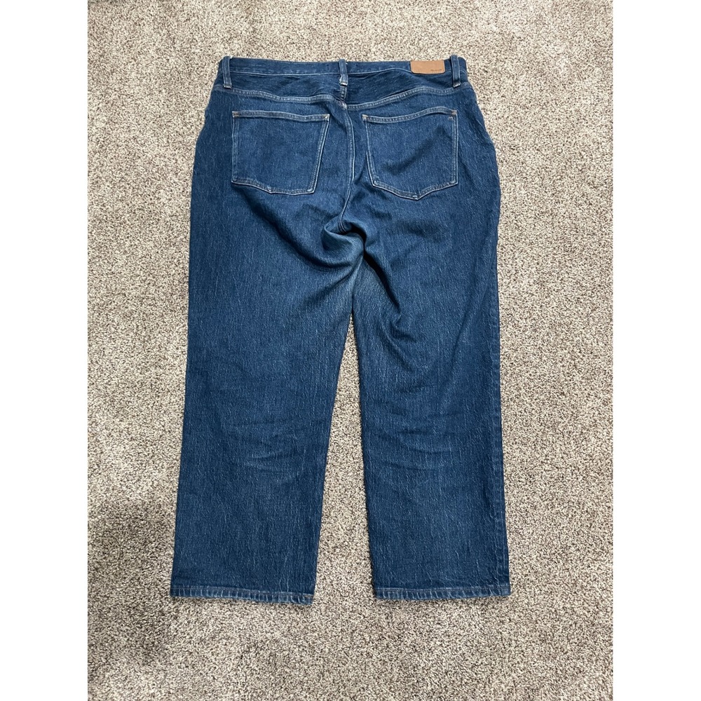 Madewell The Perfect Vintage Straight Jean Seamed Dark Wash Denim Size 38 x 28‎ - Picture 2 of 9